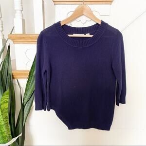 finders keepers blue sweater slanted detail size S